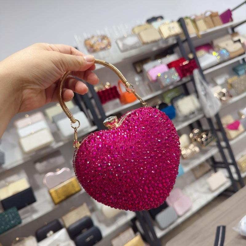 New love diamond-encrusted messenger women's bag mini acrylic bag dinner temperament shoulder portable cosmetic bag