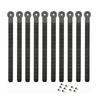 10 Pieces Ankle Fastening Replacement Strap Ribbed for Skiers, Snowboarders