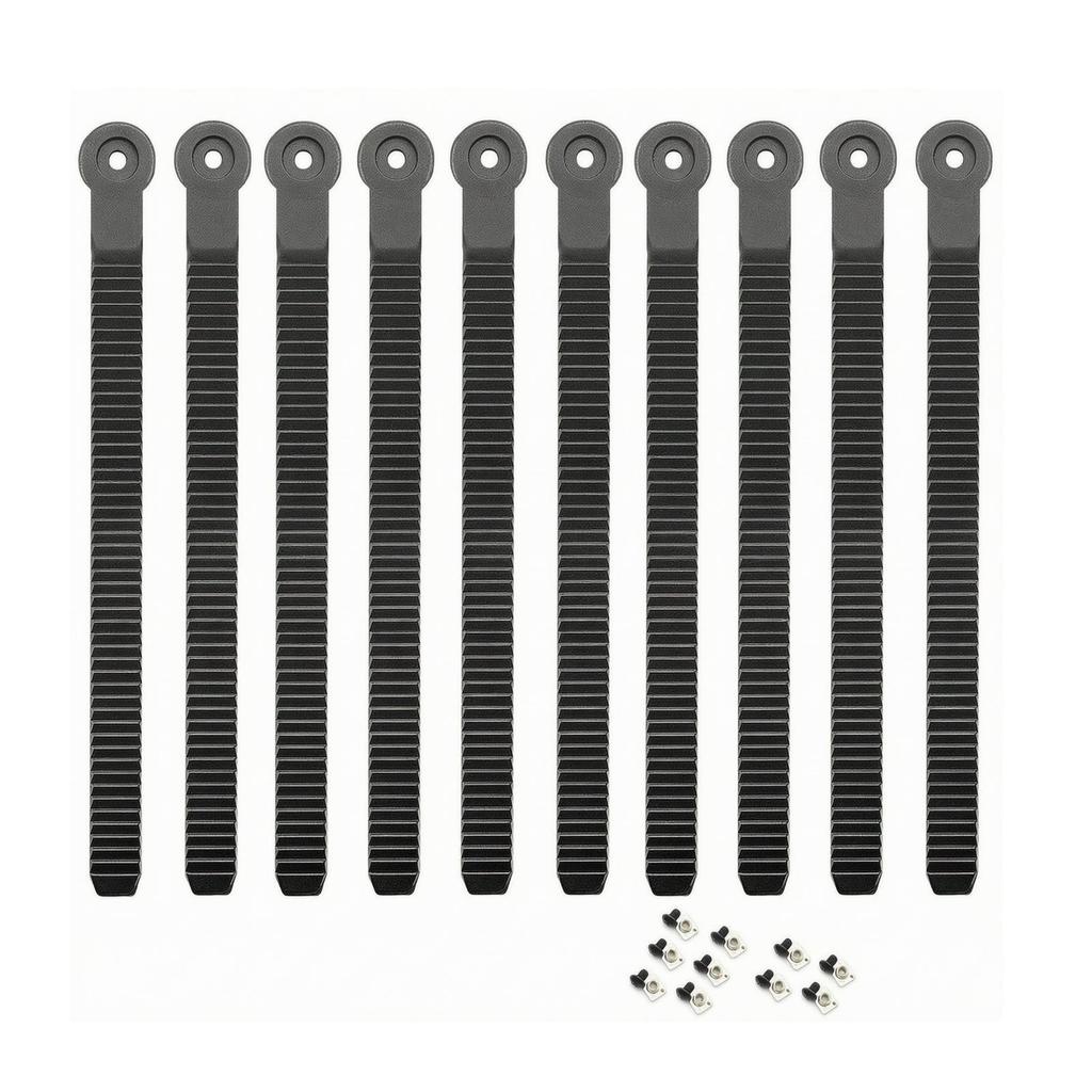 10 Pieces Ankle Fastening Replacement Strap Ribbed for Skiers, Snowboarders
