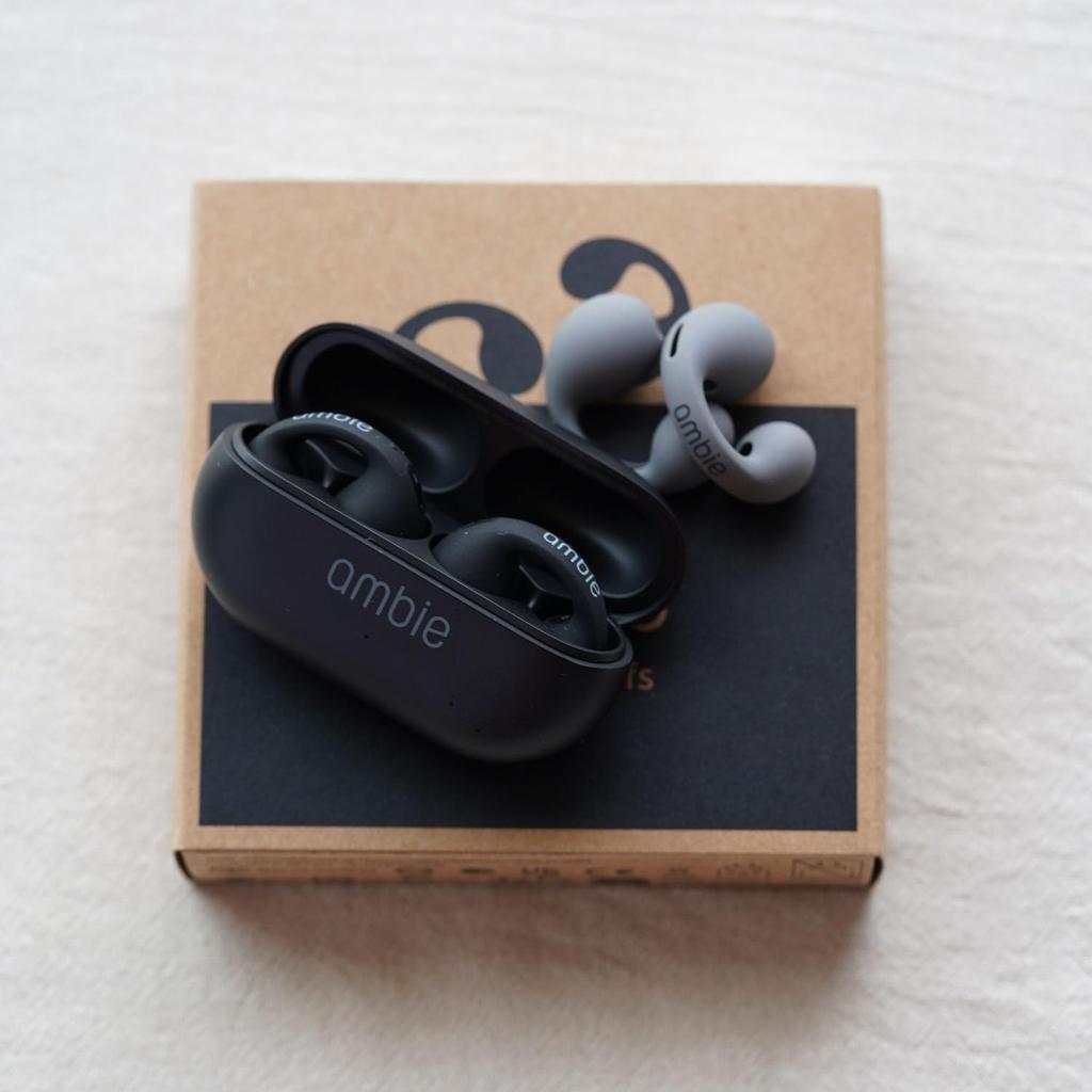 Ambie Sound Earcuffs Starter Set Earphone X AM-TW02 (Black Stone)