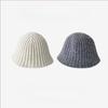 Korean Style Small Solid Color Japanese Style Niche Simple Knitted Hat for Women Autumn and Winter Warm Wool Basin Hat Fisherman Hat