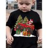 Summer Round Neck 3D Cute Cartoon Christmas Printed T-shirts Fashionable Casual Short Sleeved Children's Boy and Girl Kids Unisex T-shirts