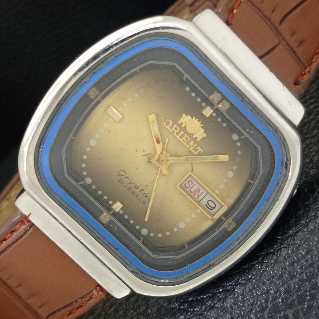 

Б/У ВИНТАЖНЫЕ АВТОМАТИЧЕСКИЕ ЧАСЫ ORIENT CRYSTAL ЯПОНИЯ МУЖСКИЕ ОРИГИНАЛЬНЫЙ ЦИФЕРБЛАТ a702256-5 R123-a702256