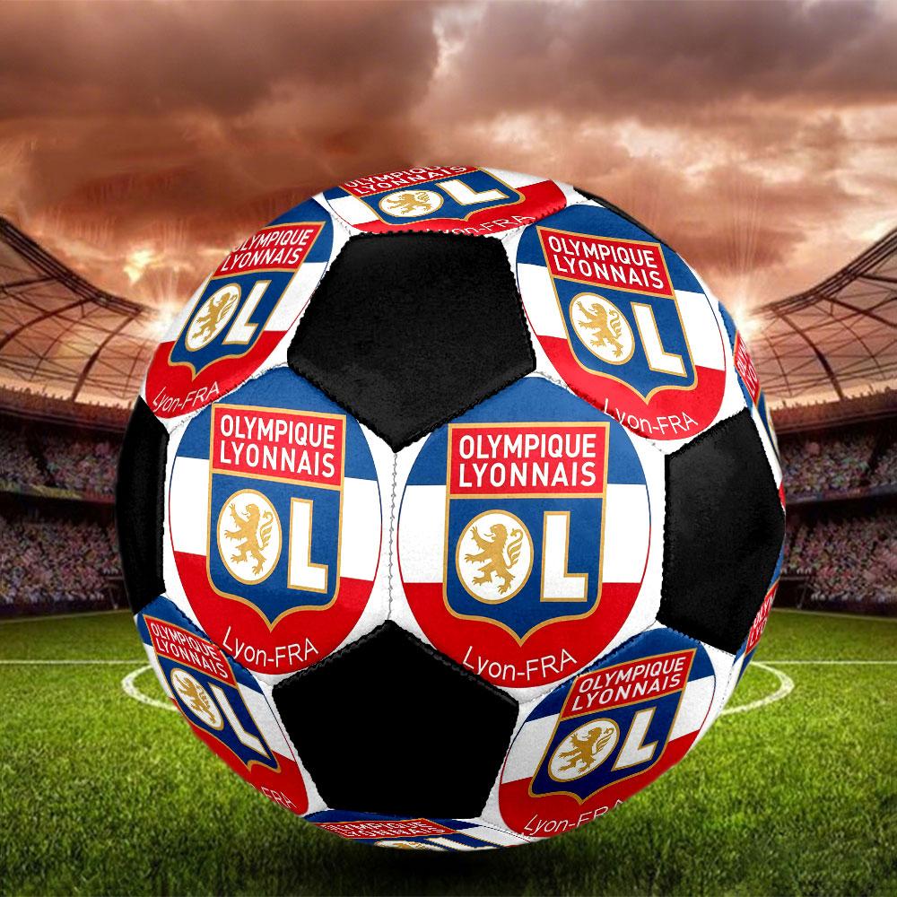 1PC OL poster size 5 soccer ball PrahaIndoor Soccer Ball Colorful All Ages Machine Stitched PVC Competition Ready Durable High-Bounce
