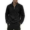 Heavyweight, Warm Men’s Autumn/winter Sports and Casual Loose-fit Versatile Fleece Zip-up Hoodie with Stand-up Collar