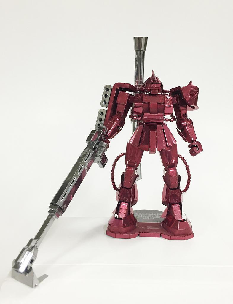 Tenyo Metallic Nano Puzzle Mobile Suit Gundam Zaku II Stainless Steel Material No Adhesive Required Thick Laser Processing Craft Project 3D Model