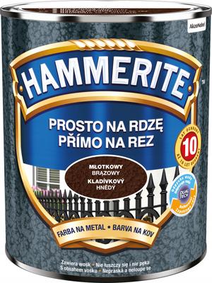 Hammerite Prosto Na Rdzę Metallfarbe Hammerschlag Braun 0,7L
