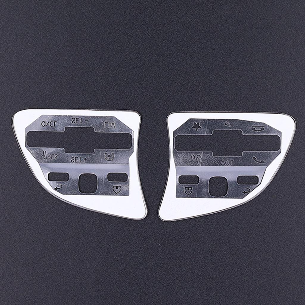 2pcs Round Steering Wheel Button Trim Cover Replacement for Mercedes Benz A / B / C / E Class 2020