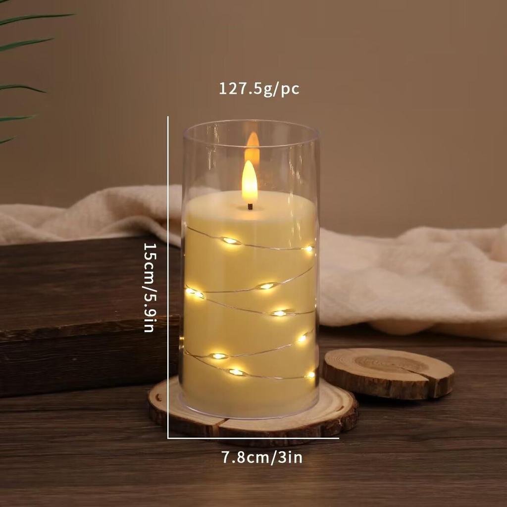 LED Acrylic Candle Lights for Christmas, Weddings, Parties, and Restaurants