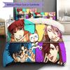DAN DA DAN Muster Bettwäsche, Steppbett Set Bettbezug Kissenbezug Zuhause Geburtstagsgeschenk (1 Bettbezug + 2 Kissenbezüge, ohne Füllung)