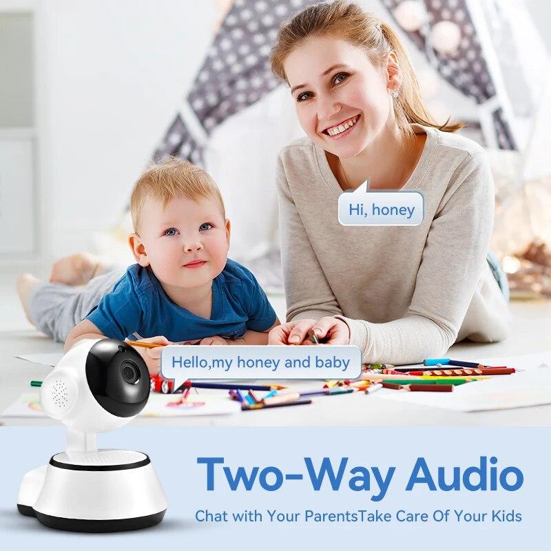 

IP Camera HD Cloud Smart Home Wireless Intelligent Auto Tracking Of Human Surveillance Camera CCTV Network Wifi Camera White