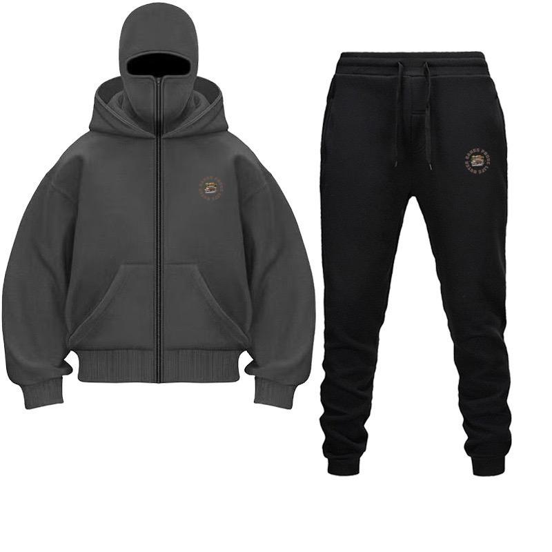 Outer Bank Hat Hoodies Pants Set Design Balaclava Face Mask Zipper Hoodie Men Women Streetwear Sweatshirt Coat