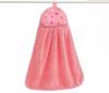 1 Pack Coral Fleece Bathroom Amenities Soft Hand Towels Absorbent Cloth Dish Cloth Hanging Cloth Kitchen Convenient Accessories LS