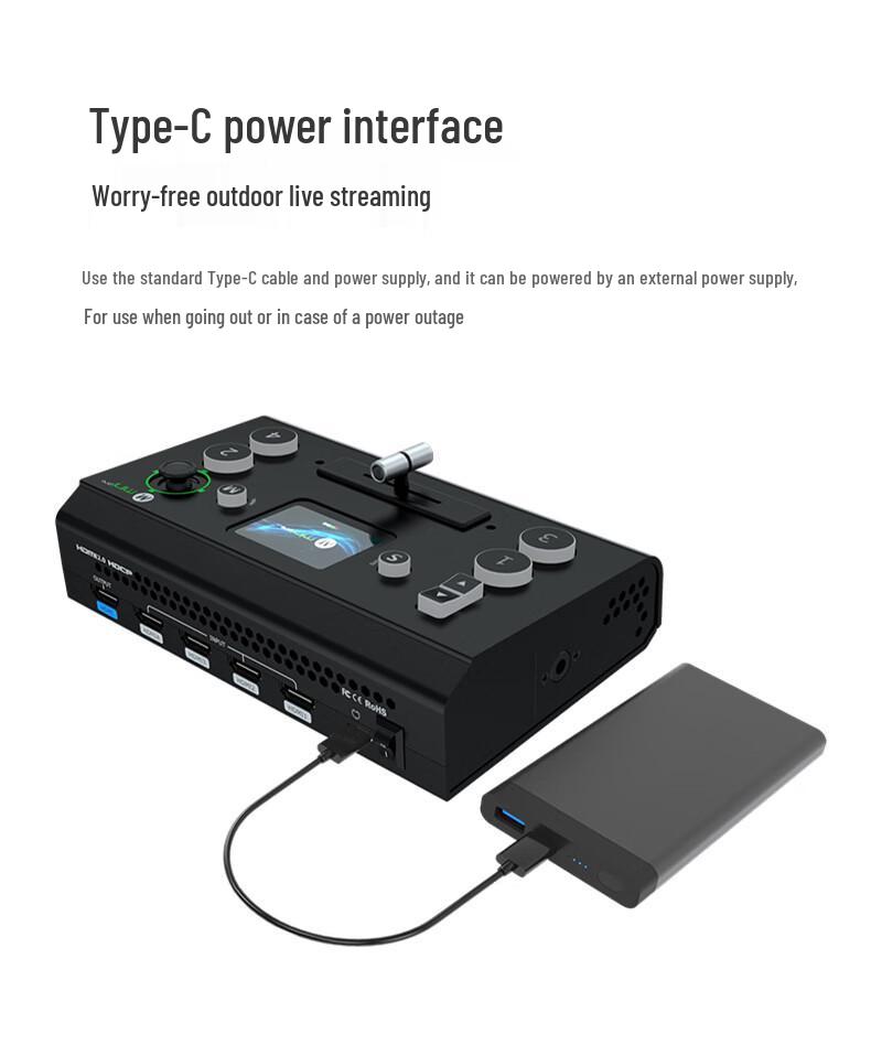 Jia Shi Ying Mini Pro HDMI Switcher: 4-way Director Live Broadcast Machine with Touch Screen & Picture-in-Picture