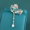 Water drop fringed butterfly brooch high-end design sense gradual change wing pin Yiwu clothing accessories corsage