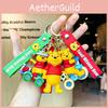 Portachiavi Creativo Winnie The Pooh Affascinante Accessorio in PVC per Borse e Chiavi