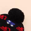 Unisex Cartoon Excavator Wool Pom-Pom Knit Hat for Kids - Warm Autumn Winter