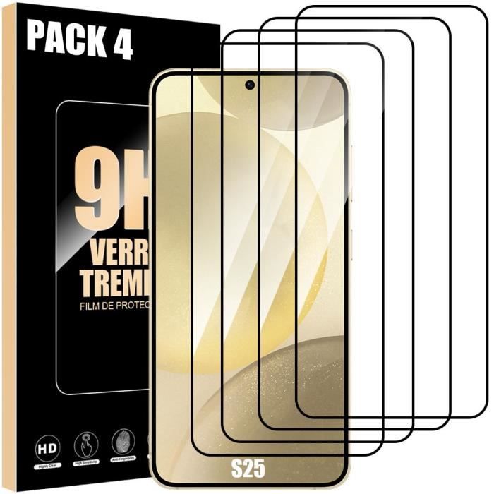 Screen Protector - Booling - for Samsung Galaxy S25 - Tempered Glass - Shockproof - Pack of 4