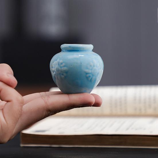 Vază Mini cu Flori Figurine Ceramică Colorată Vintage Vază Miniatură Statuetă Sculptură Mic Suport Ghiveci Decor Ornament