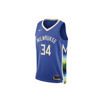 NBA Antetokounmpo Milwaukee Bucks 2022 Maglia Blu Unisex Streetwear DO9600-480