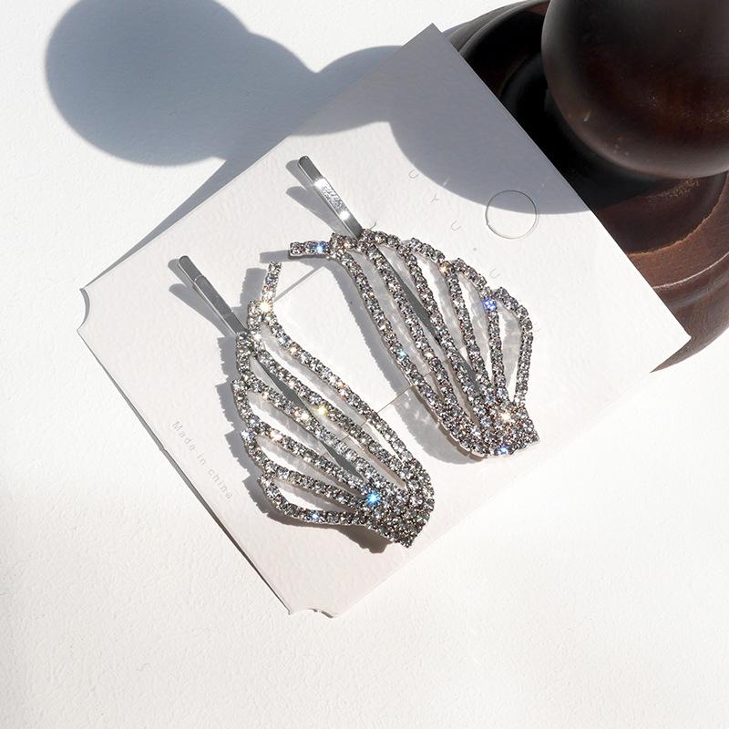 High-End Angel Wing Rhinestone Hair Clip - Trendy Korean Style Side and Bangs Accessory