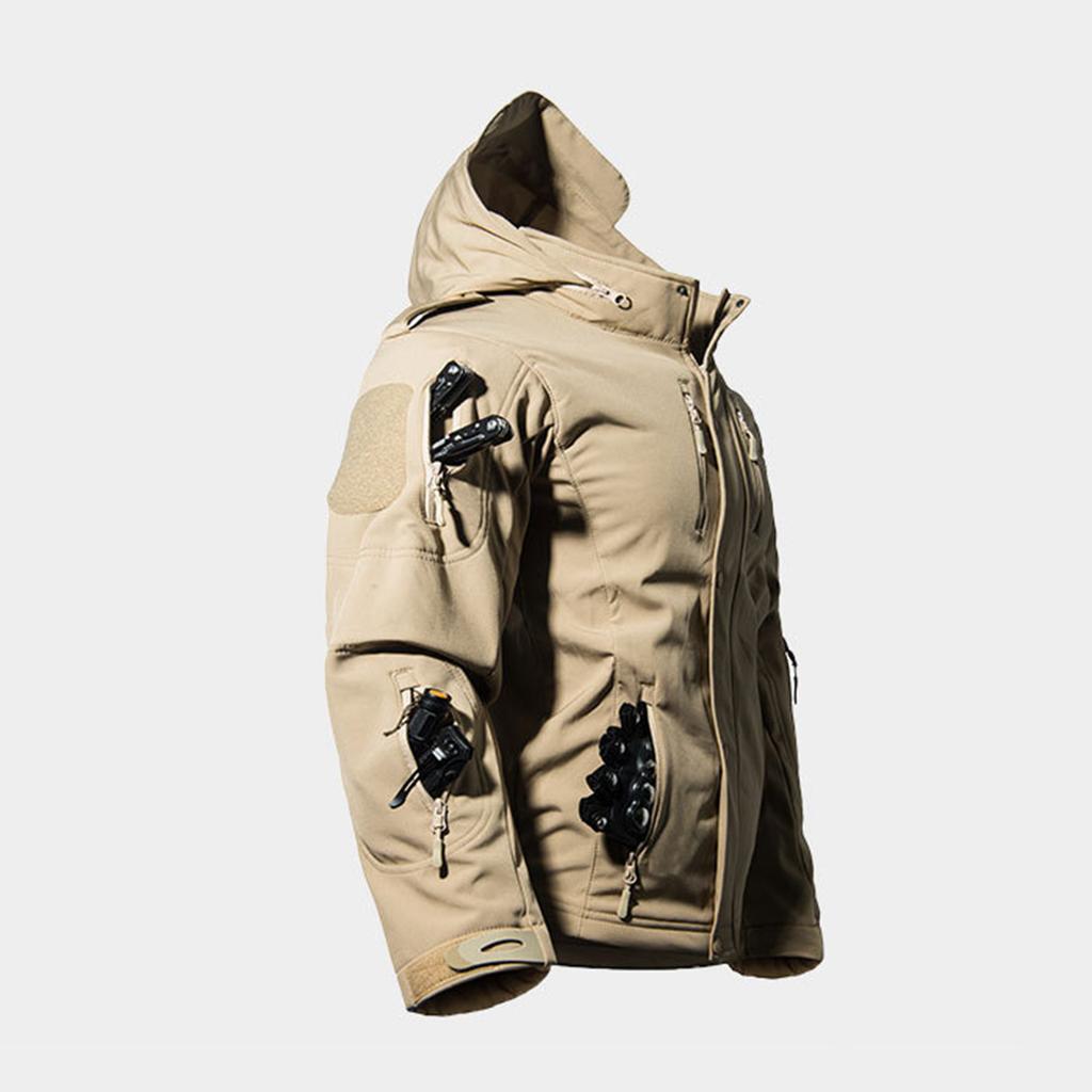 Мужские зимние однотонные куртки Мужские модные куртки Дышащие ветрозащитные куртки Куртки для занятий спортом на открытом воздухе