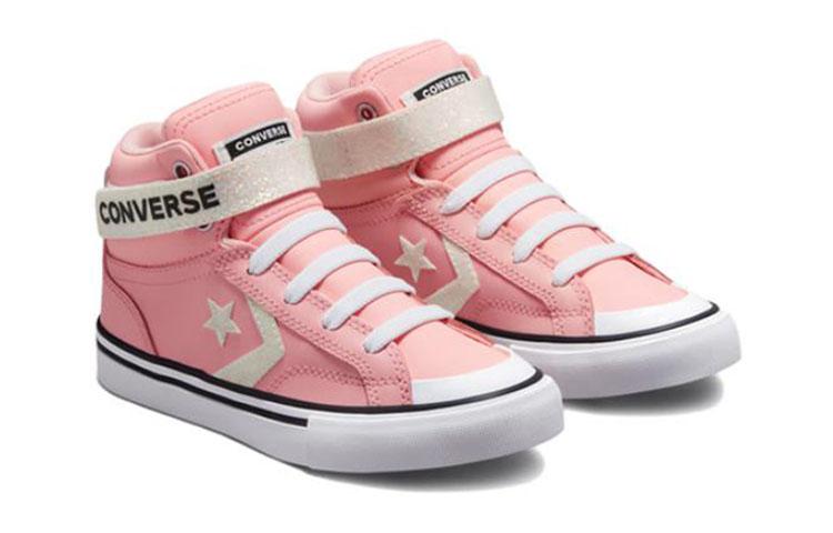 Converse Pro Blaze Strap Comfortable Abrasion Resistant High top Kids Canvas Shoes Unisex 672129C