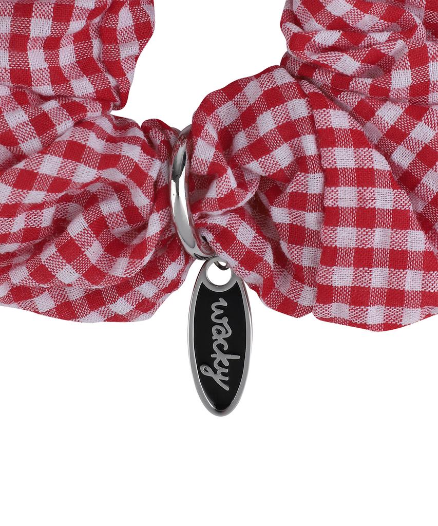 Wacky Willy Women'S Metallic Scrunchie Red
