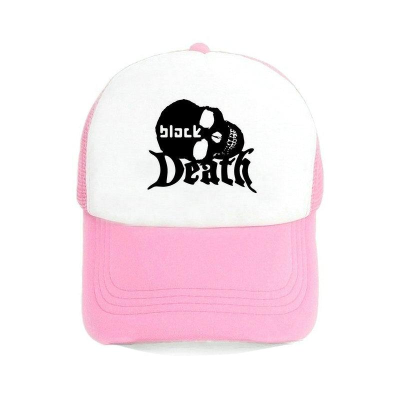 Der schwarze Tod-Sommerhut, mittelalterliches Leben, Überleben, Spiel, Hüte, Kappe, Unisex, gefallener Schädel, Trucker-Kappe, grausame Krankheit, Baseballkappe, YY462