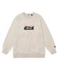 NANGA Men's 2025 ECO HYBRID BOX LOGO SWEATSHIRT, OATMEAL, Size L (NW2441-1F001-A)