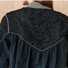 MAXZA Lace Color Block String Zip Up Jumper Zd05qj007on