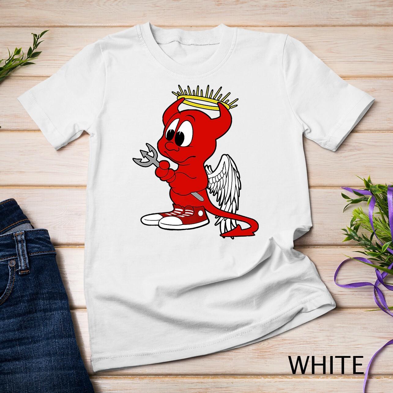 Women Halloween Cute Angel Devil Halloween Shirts For Women Unisex T-Shirt Mens Womens Tees Top M