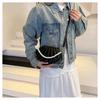 Women's Faux Leather Shell Shaped Shoulder Bag Fashion Pearl Chain Crossbody Mini Purse Trendy Small Handbag