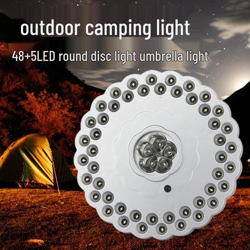 48LED Outdoor Camping Light: Disc Shape, Umbrella & Tent Use, Emergency Ready, Three-Level Brightness