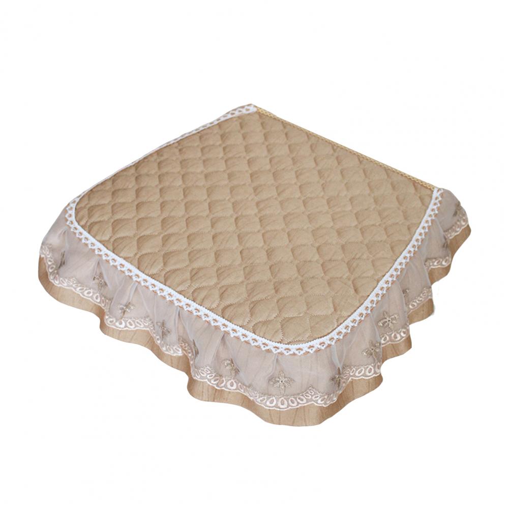 Chair Cushion with Stain Protection Dining Chair Seat Protector Quilted Lace Ruffle Chair Cushion with for Dining