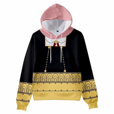 Spy Girl Anya Forger Cosplay Hoodies Long Sleeve Winter Hooded Sweatshirts Zipper Loose Men Women Pullovers 3D Printing Hoodie
