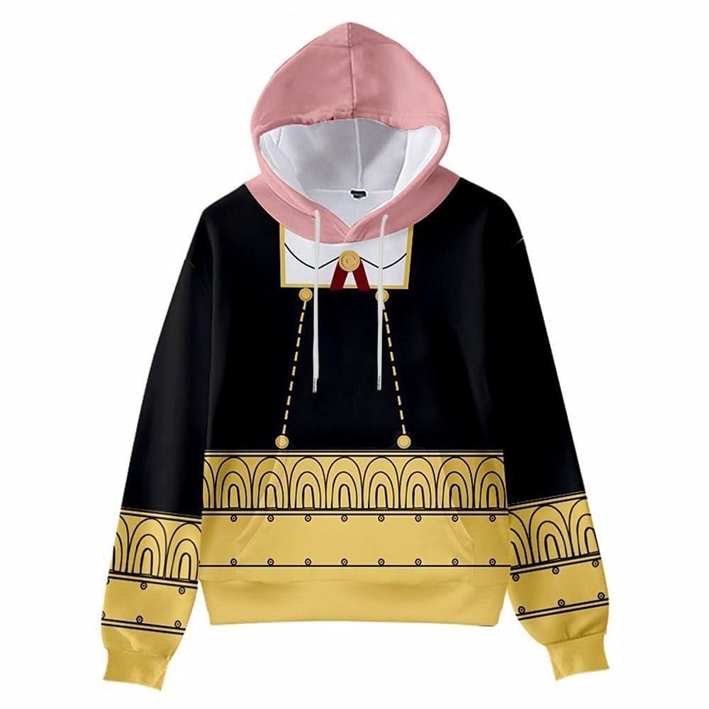 Spy Girl Anya Forger Cosplay Hoodies Long Sleeve Winter Hooded Sweatshirts Zipper Loose Men Women Pullovers 3D Printing Hoodie