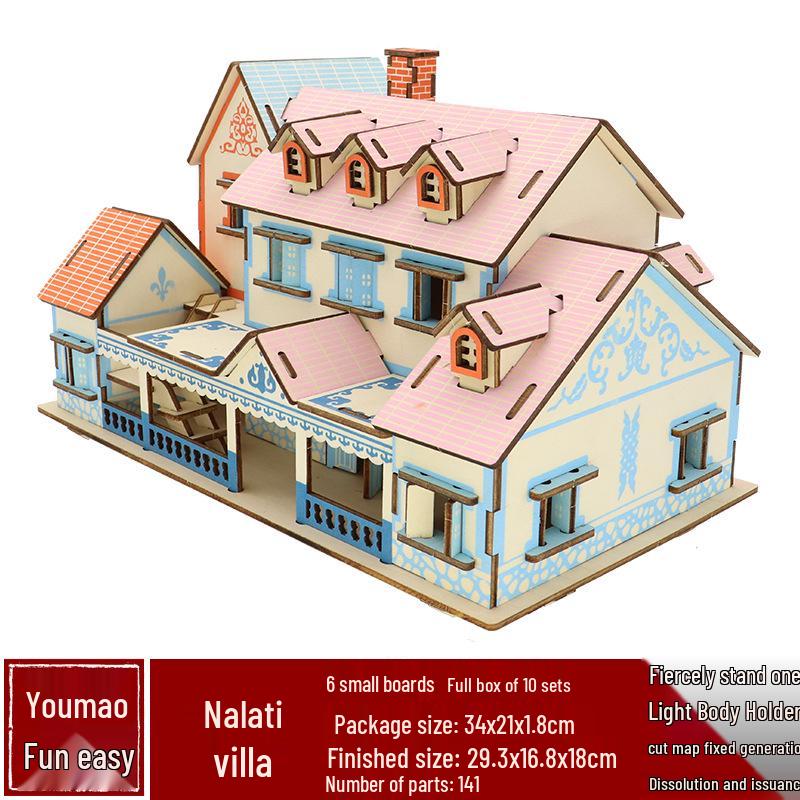 DIY Wooden 3D Puzzle: Chinese Architectural Model Educational Toy & Souvenir