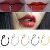 Clip On Fake Nose Ring 316L Stainless Steel Nose Stud Hoop Non Piercing Body Jewelry Nose Clip Non Piercing Nose Ring for Women