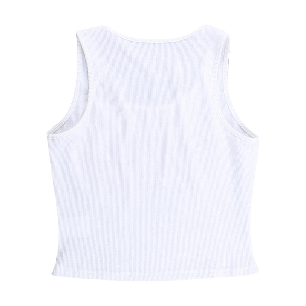 Damen Strass Buchstaben Tanktops Rundhals Lässige Westen Sommer Ärmellose Tops Streetwear