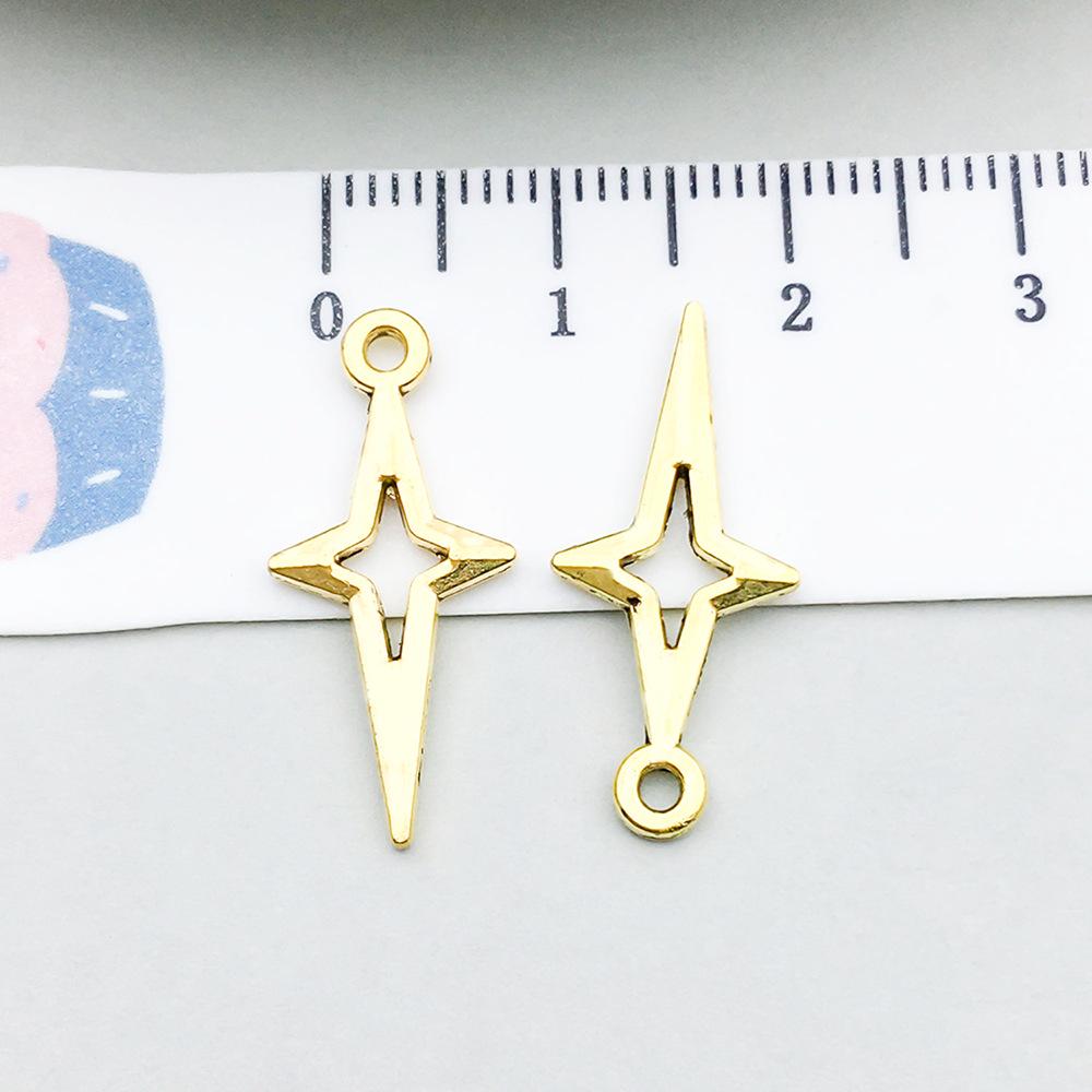 100-Piece Five-Color Alloy Sun, Moon, and Star Pendant Charms for DIY Jewelry