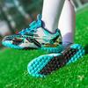 Summer New Mesh Rotating Buckle Football Shoes Older Children Broken Nails Boys and Girls Training Football Shoes Free of Laces