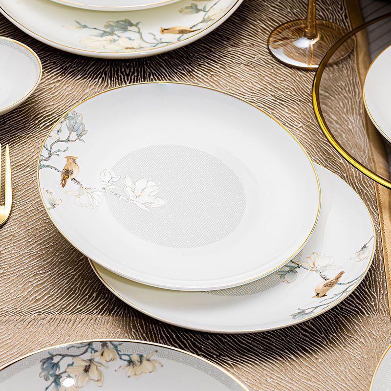 Jingdezhen Leicht Luxuriöses 39-teiliges Chinesisches Keramik Geschirrset