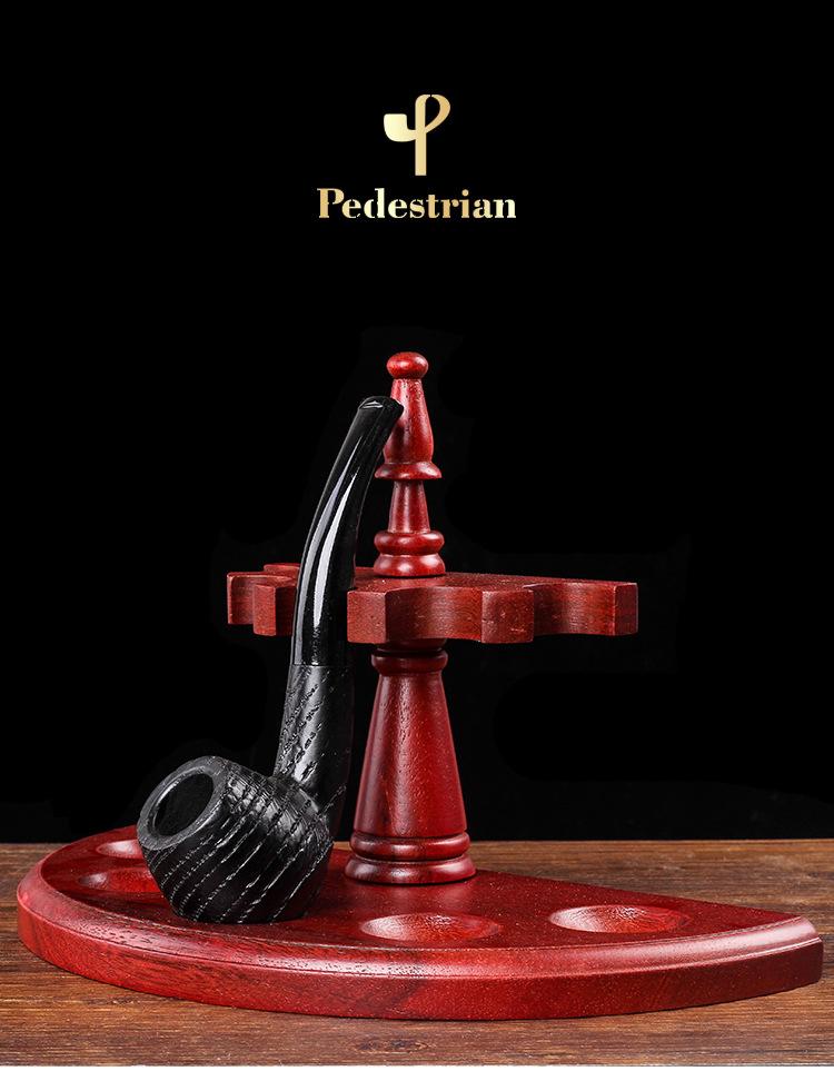 2/3/5 Pipes Wooden Pipe Stand Rack Smoking Tools Holder Straight Line Vertical Romanesque Style More Styles 3 Colors Durable