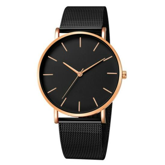 Men's Casual Large Dial Mesh Band Quartz Watch