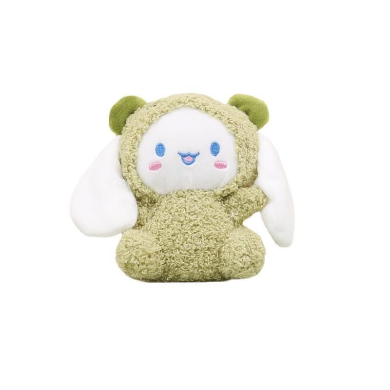 Adorable Plush Toy Cinnamon Dog Keychain Soft Pp Cotton Stuffed Animal In Pink