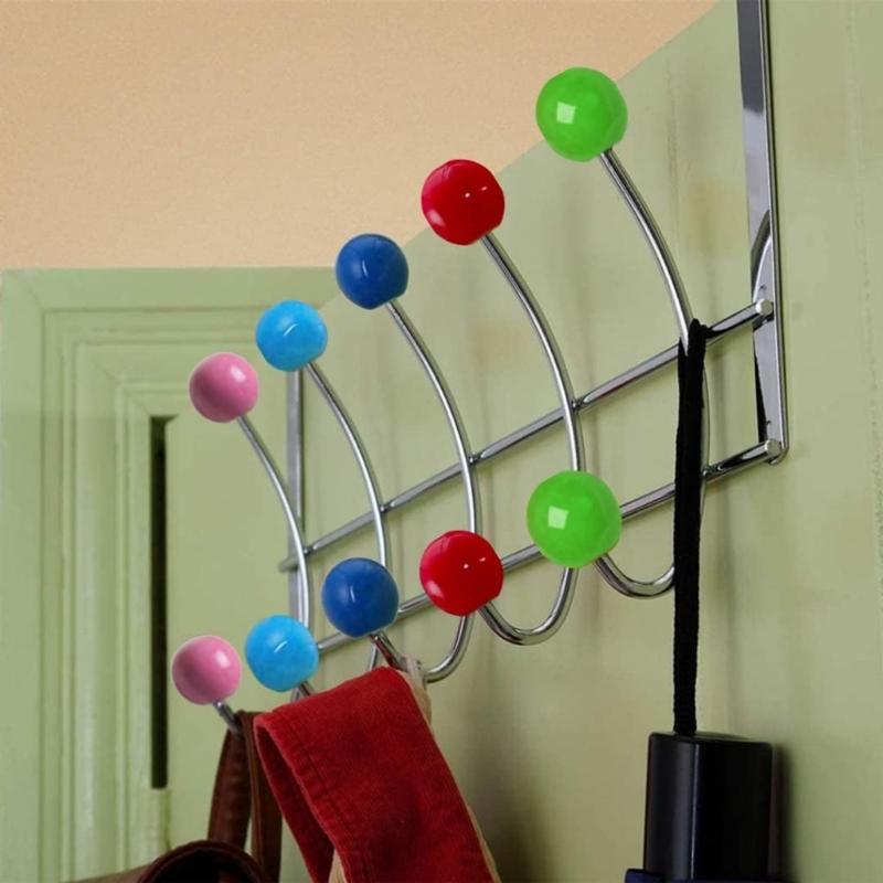 Hanging Heavy Duty Over Door Hooks for Bedrooms Bathroom Door 10 Hooks Stainless Steels Over Door Storage Hooks Hanger