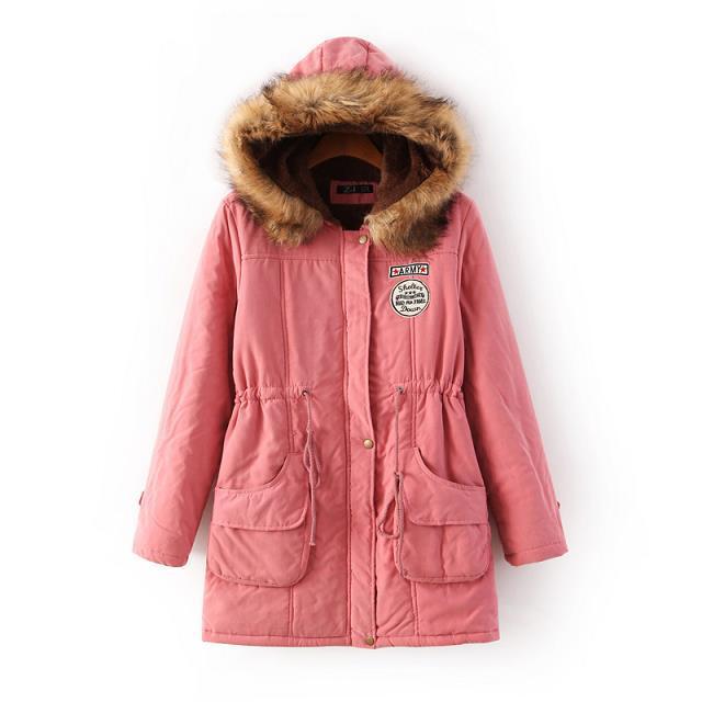 Manteau long à capuche en laine d'agneau style coréen grande taille pour femme - Hiver 2023