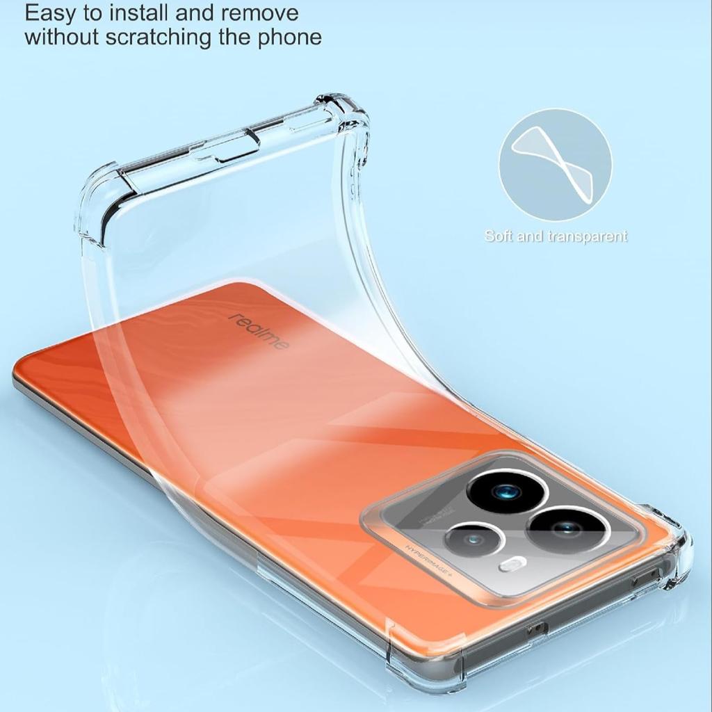 TPU Transparent Case for Realme GT 7 Pro 5G GT 6 6T Protective Cover Four Corners Shockproof Bumper Coque Fundas