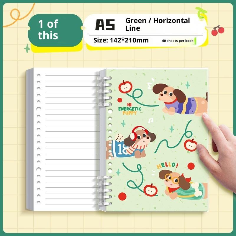 American Apple Loose-leaf Book High Value Coil Student Cute Girl Notebook Diary Stationery